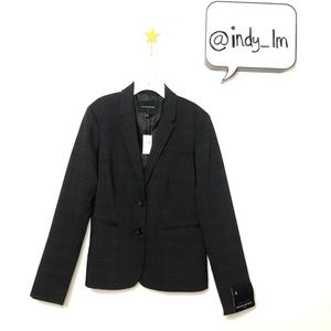 Banana Republic gingham gray women size 4 blazer